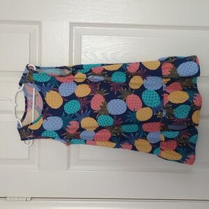 Cooke Street Shift Dress with Ruffle Hem Pineapple Print size  S 6/7